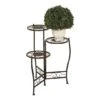 24" Brown Metal Tiered Traditional Plant Stand -Flowers Michael Store D365738S 1