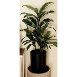 3.8ft. Black Metal Modern Planter 13 3.8ft. Black Metal Modern Planter -Flowers Michael Store D365779S 5