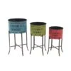 Multicolored Metal Farmhouse Planter Set 1 Multicolored Metal Farmhouse Planter Set -Flowers Michael Store D369893S 1