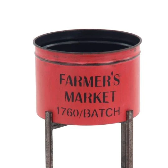 Multicolored Metal Farmhouse Planter Set 5 Multicolored Metal Farmhouse Planter Set - Image 3