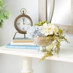 8" Silver Iron Traditional Planter -Flowers Michael Store D369894S 6