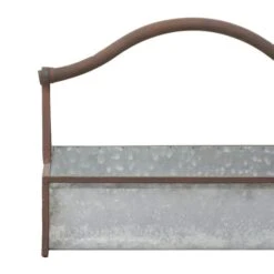 Gray Metal Farmhouse Handle Planter Set 11 Gray Metal Farmhouse Handle Planter Set -Flowers Michael Store D369896S 7