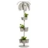 55" Gray Metal Contemporary Palm Tree Planter 2 55" Gray Metal Contemporary Palm Tree Planter -Flowers Michael Store D369903S 1