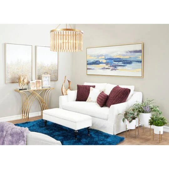 White Metal Contemporary Planter Set 11 White Metal Contemporary Planter Set - Image 9