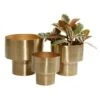 Gold Metal Unique Glam Planter Set 2 Gold Metal Unique Glam Planter Set -Flowers Michael Store D369911S 1