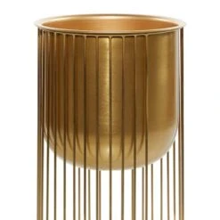 Gold Metal Contemporary Glam Planter Set -Flowers Michael Store D369919S 5