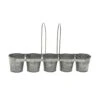 Gray Metal Farmhouse 5-Pot Planter 1 Gray Metal Farmhouse 5-Pot Planter -Flowers Michael Store D369922S 1
