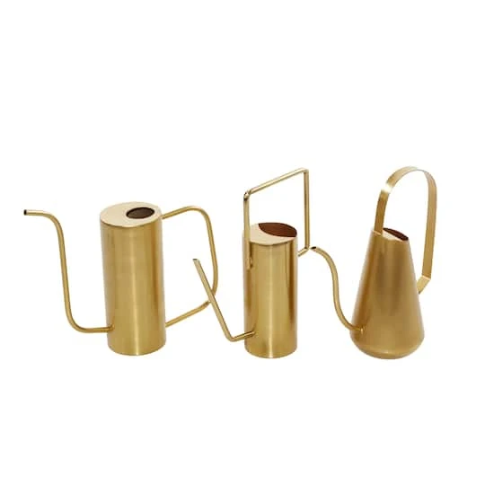 Gold Metal Glam Watering Cans Set 5 Gold Metal Glam Watering Cans Set - Image 3