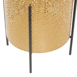 CosmoLiving By Cosmopolitan Gold Metal Mesh Planter Set 11 CosmoLiving By Cosmopolitan Gold Metal Mesh Planter Set -Flowers Michael Store D369926S 4