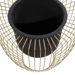 Black & Gold Metal Contemporary Planter Set 13 Black & Gold Metal Contemporary Planter Set -Flowers Michael Store D369937S 4