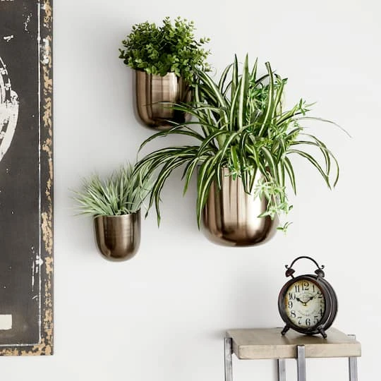 Black Metal Contemporary Hanging Planter Set 8 Black Metal Contemporary Hanging Planter Set - Image 6
