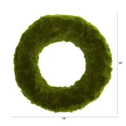18" Green Moss Wreath -Flowers Michael Store D386406S 2