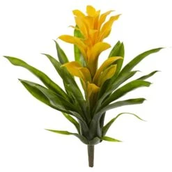 15" Bromeliad Artificial Flower (Set Of 4) -Flowers Michael Store D386494S 2