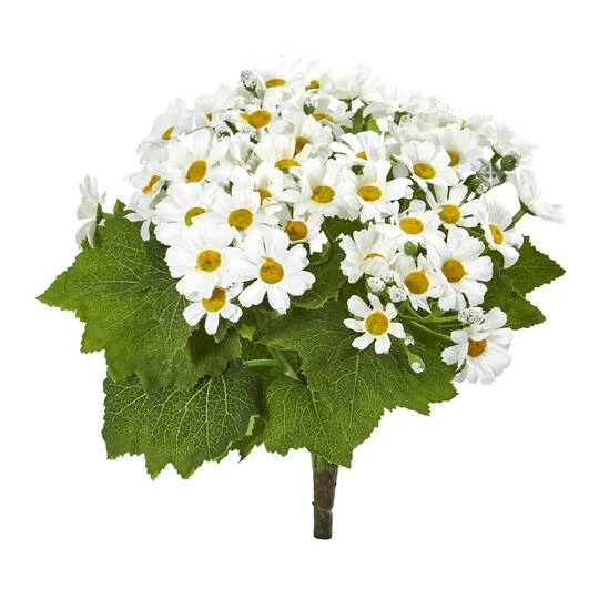 White Daisy Flower Bush, 6ct. 3 White Daisy Flower Bush, 6ct.