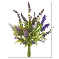 Lavender Artificial Flower Bouquet, 3ct. -Flowers Michael Store D386616S 2