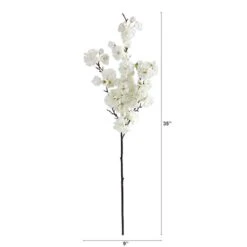 35'' Cherry Blossom Artificial Flower Spray, 3ct. White 10 35'' Cherry Blossom Artificial Flower Spray, 3ct. White -Flowers Michael Store D386685S 2