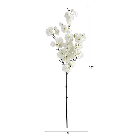 35'' Cherry Blossom Artificial Flower Spray, 3ct. White 6 35'' Cherry Blossom Artificial Flower Spray, 3ct. White - Image 4
