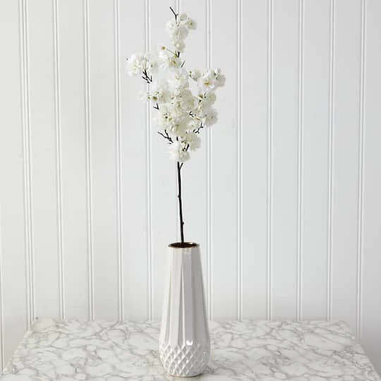 35'' Cherry Blossom Artificial Flower Spray, 3ct. White 7 35'' Cherry Blossom Artificial Flower Spray, 3ct. White - Image 5