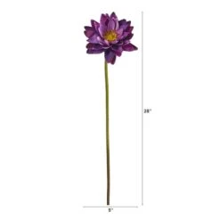 Lotus Flower Stems, 4ct. Purple 8 Lotus Flower Stems, 4ct. Purple -Flowers Michael Store D386686S 2