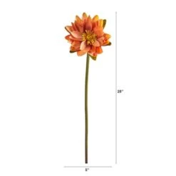 Lotus Flower Stems, 4ct. Autumn Orange -Flowers Michael Store D386716S 2