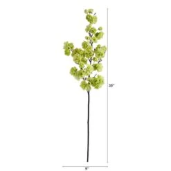 35'' Cherry Blossom Artificial Flower Spray, 3ct. Light Green -Flowers Michael Store D386737S 2