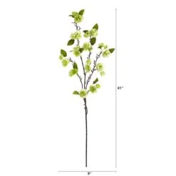 41'' Cherry Blossom Artificial Flower Spray, 3ct. Light Green -Flowers Michael Store D386817S 2
