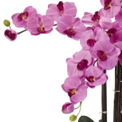 2.5ft. Moth Orchid Silk Flower Arrangement In Decorative Vase Mauve -Flowers Michael Store D386878S 2