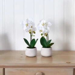 Phalaenopsis Orchid Artificial Arrangement (Set Of 2) -Flowers Michael Store D387082S 14