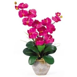 2ft. Double Moth Orchid Silk Flower Arrangement Pink Beauty -Flowers Michael Store D387118S 1 1