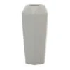 14" Light Gray Matte Stoneware Contemporary Vase 1 14" Light Gray Matte Stoneware Contemporary Vase -Flowers Michael Store D401582S 1