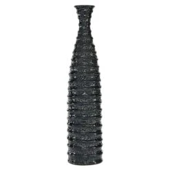 24" Black Stoneware Traditional Vase