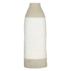 Gray Stoneware Coastal Style Vase