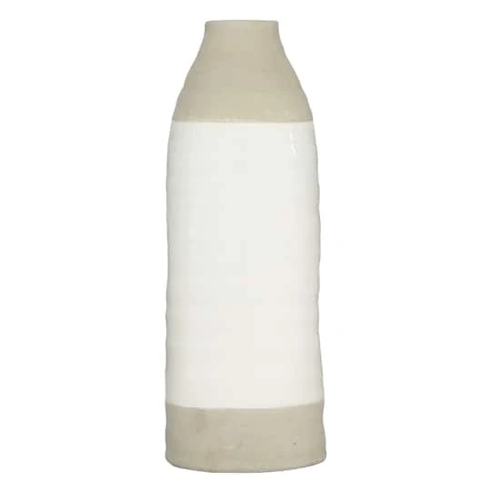 Gray Stoneware Coastal Style Vase 3 Gray Stoneware Coastal Style Vase