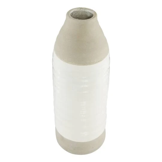 Gray Stoneware Coastal Style Vase 5 Gray Stoneware Coastal Style Vase - Image 3