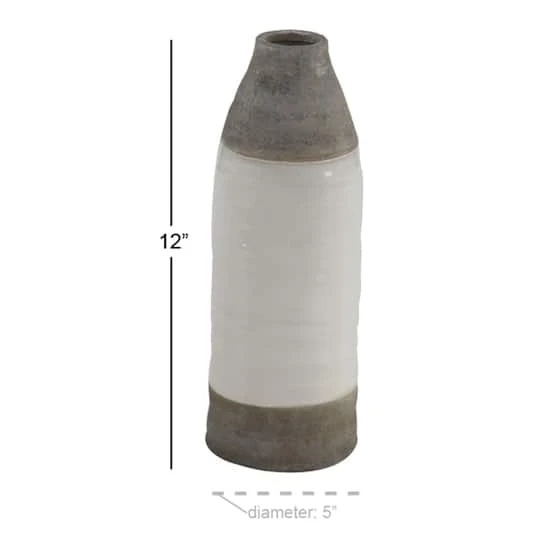 Gray Stoneware Coastal Style Vase 8 Gray Stoneware Coastal Style Vase - Image 6