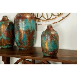 Multicolored Ceramic Rustic Vase -Flowers Michael Store D401602S 7