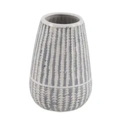 White Stoneware Farmhouse Vase