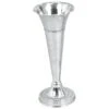 15" Silver Aluminum Traditional Vase