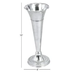 15" Silver Aluminum Traditional Vase 12 15" Silver Aluminum Traditional Vase -Flowers Michael Store D404771S 4