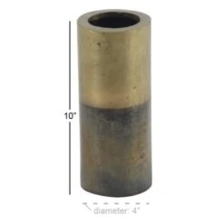 10" Brown Aluminum Rustic Vase -Flowers Michael Store D404776S 5