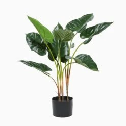 Tall Artificial Anthurium Leaf Plant WMetal Pot For Indoor Decor, 18" -Flowers Michael Store D404857S 6