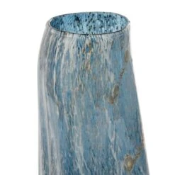 Blue Glass Contemporary Vase Set 15 Blue Glass Contemporary Vase Set -Flowers Michael Store D405015S 4