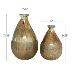 Gold Glass Rustic Vase Set -Flowers Michael Store D405029S 5