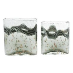 Gray Glass Contemporary Vase Set 19 Gray Glass Contemporary Vase Set -Flowers Michael Store D405037S 7
