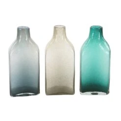 CosmoLiving By Cosmopolitan Multi Colored Coastal Glass Vase Set 18 CosmoLiving By Cosmopolitan Multi Colored Coastal Glass Vase Set -Flowers Michael Store D405048S 5