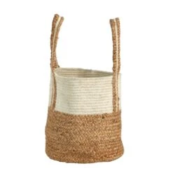 14'' Natural Cotton & Jute Boho Chic Basket Planter 11 14'' Natural Cotton & Jute Boho Chic Basket Planter -Flowers Michael Store D478448S 4