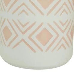 Set Of 2 White Stoneware Farmhouse Vase, 7.5", 9.75" -Flowers Michael Store D490003S 3