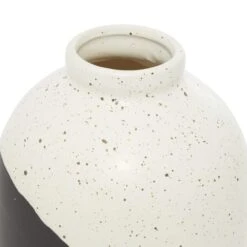 Black Ceramic Contemporary Vase, 10" X 6" X 6" -Flowers Michael Store D490011S 4