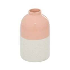 Pink Ceramic Modern Vase, 10" X 6" X 6" -Flowers Michael Store D490014S 2