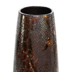 Silver Ceramic Contemporary Vase, 31" X 8" X 8" 12 Silver Ceramic Contemporary Vase, 31" X 8" X 8" -Flowers Michael Store D490017S 3
